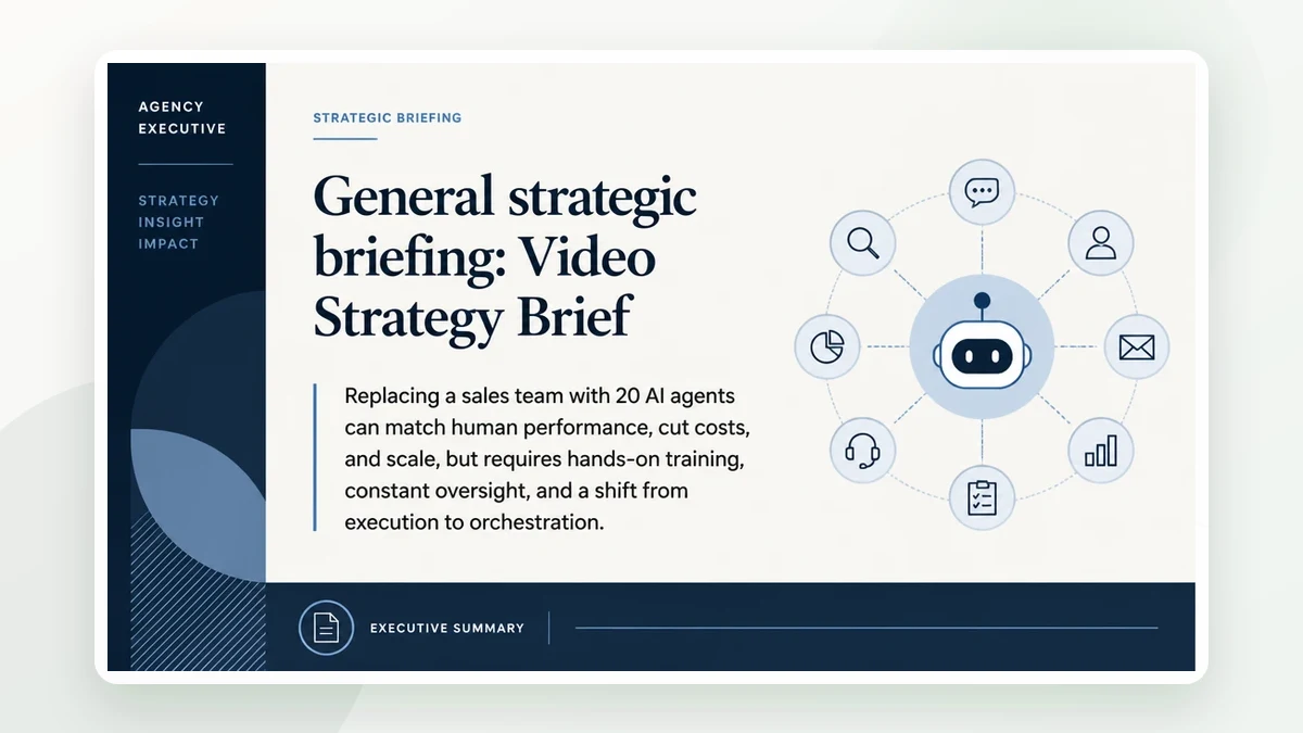 Case study preview showing a business podcast turned into executive content assets and agency report.